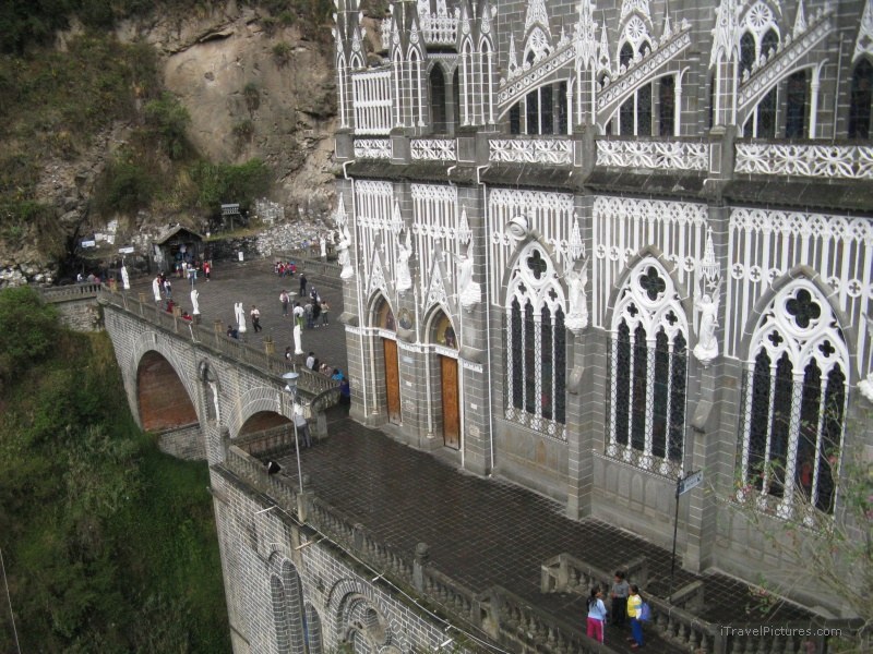 Ipiales church Sanctuary of Las Lajas bridge