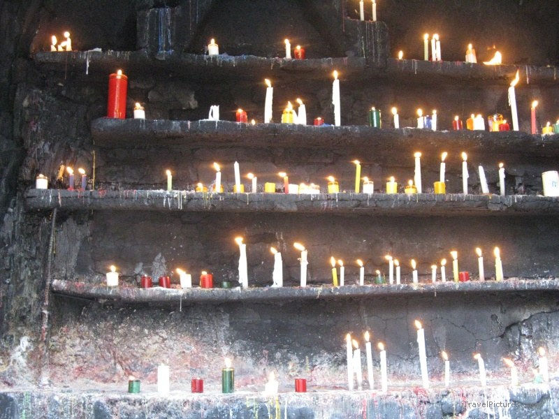 Ipiales church Sanctuary of Las Lajas candle candles