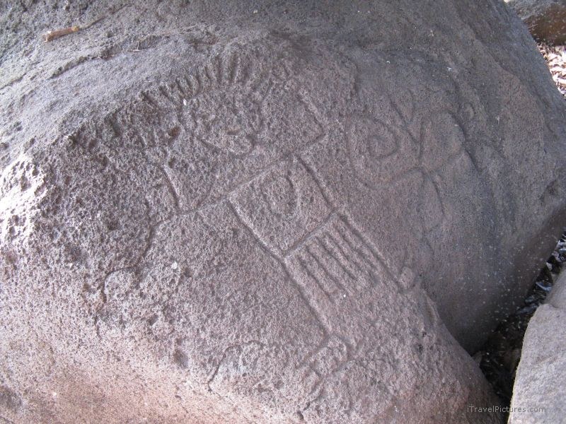 Maderas petroglyph carving rock