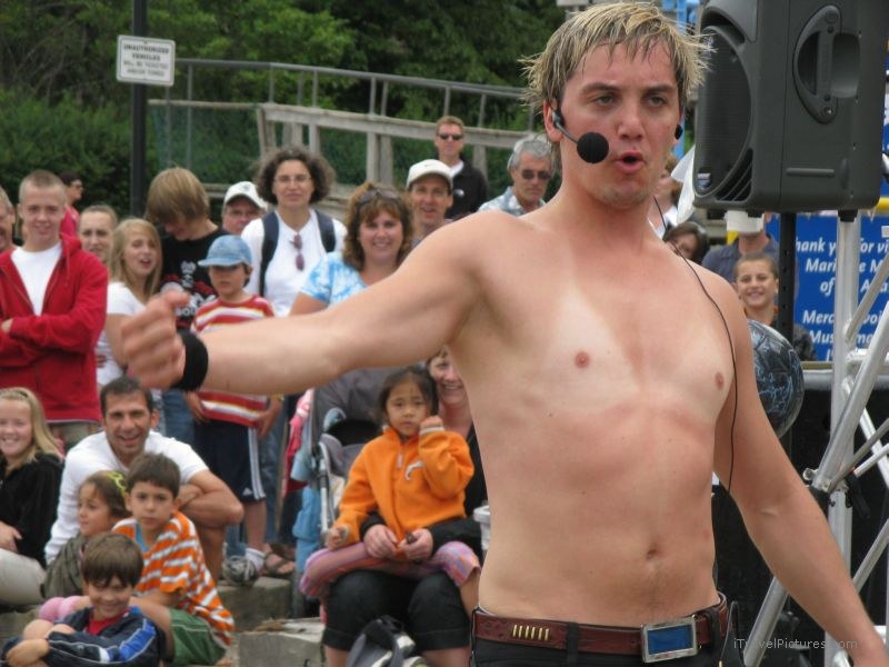 Halifax street festival funny crowd busker