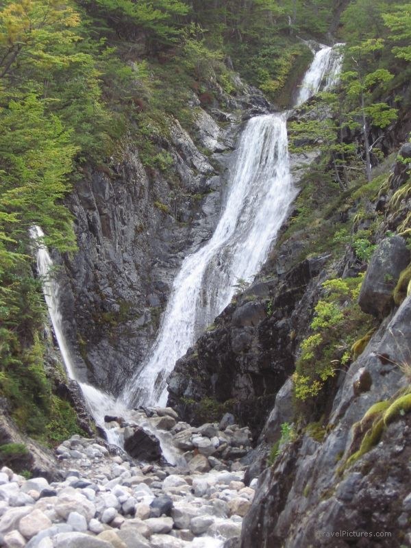Torres del Paine national park waterfall
