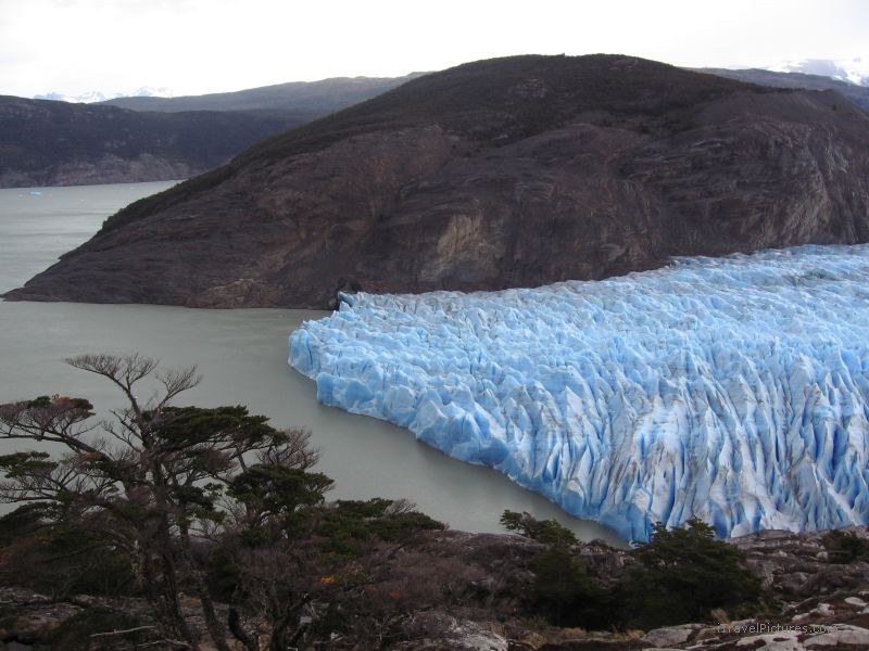 Torres del Paine national park lake glaciar grey