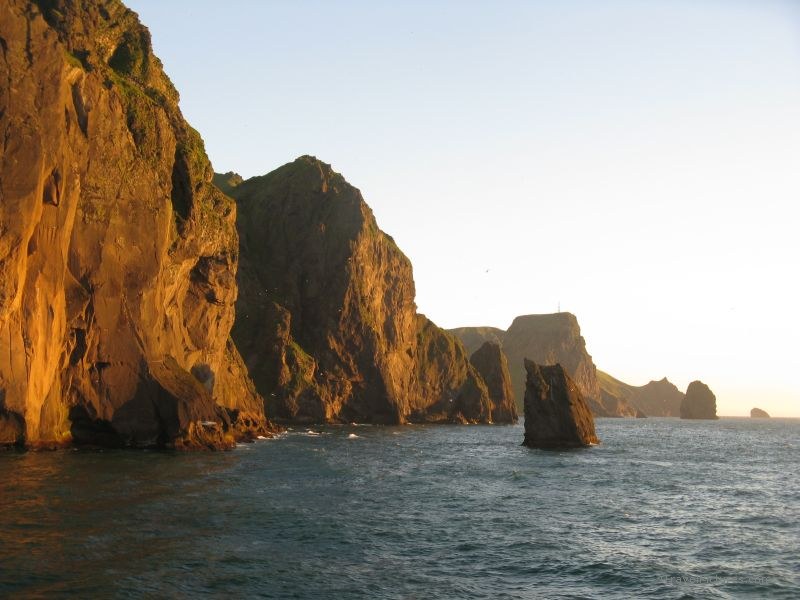 Heimaey  coast coastline island islet