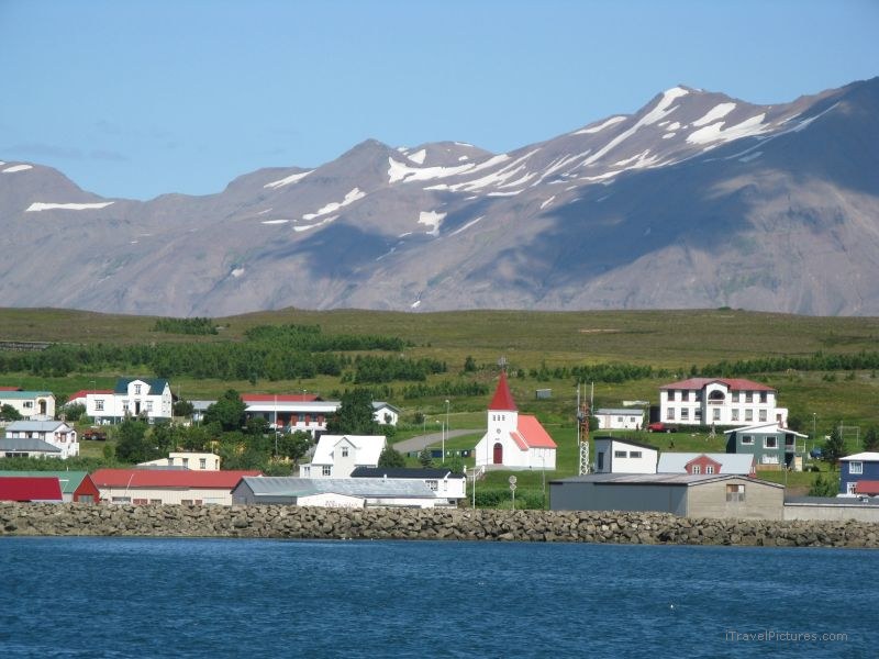 Hrisey Island  town village