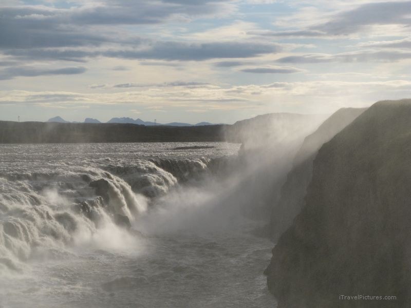 Gullfoss waterfall mist