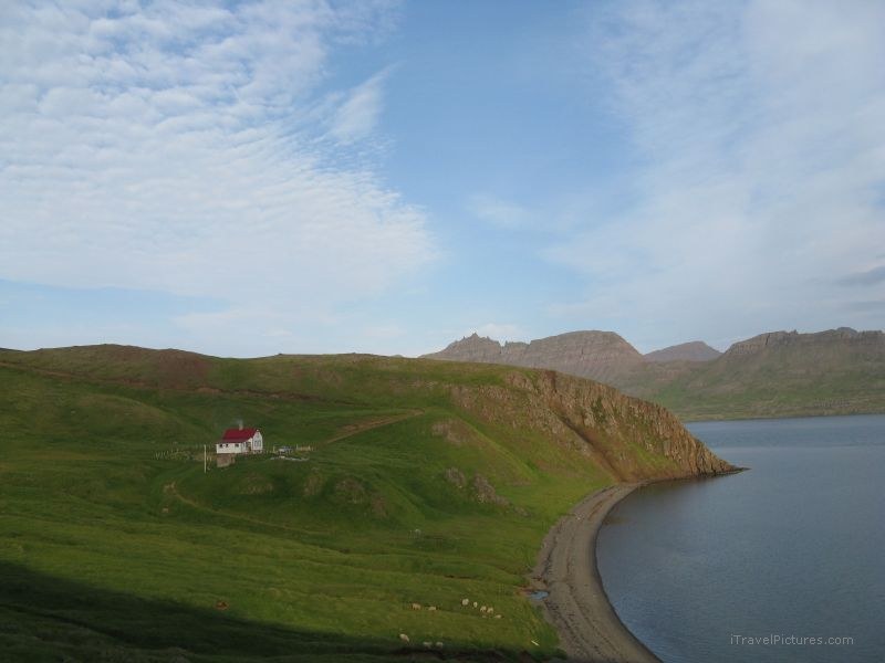 coast coastline Norourfjorour