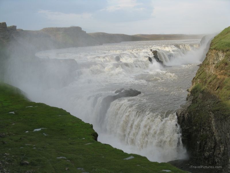 Gullfoss waterfall mist