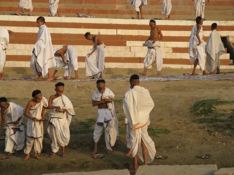 Varanasi boys prayer morning
