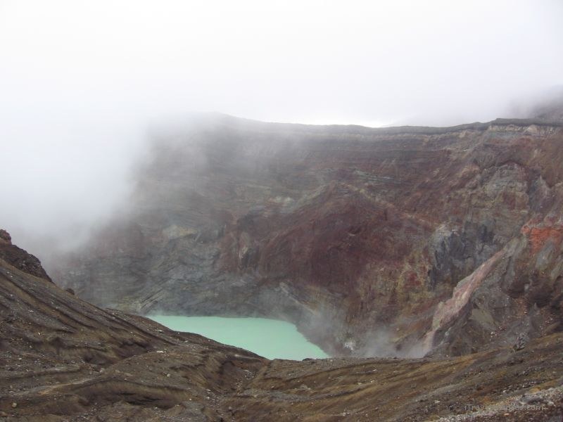 Aso-san Nakadake summit crater volcano lake