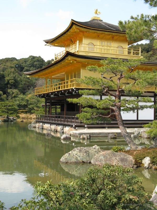 Kyoto Golden temple kinkaku-ji pond gold