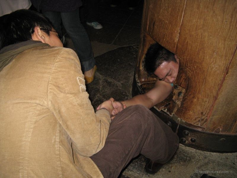 Nara Todai-ji temple pulling