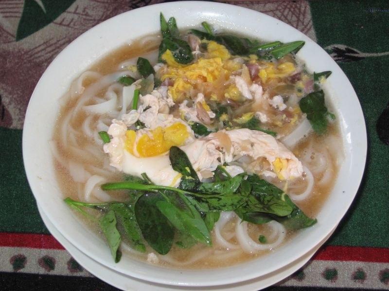 Ba Na food noodle noodles egg eggs soup