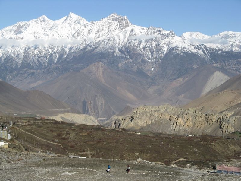 Jomsom trek Muktinath helicopter mountain mountains valley
