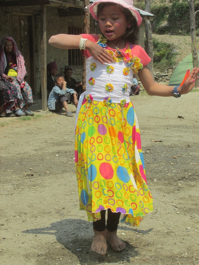 ancing girl yellow