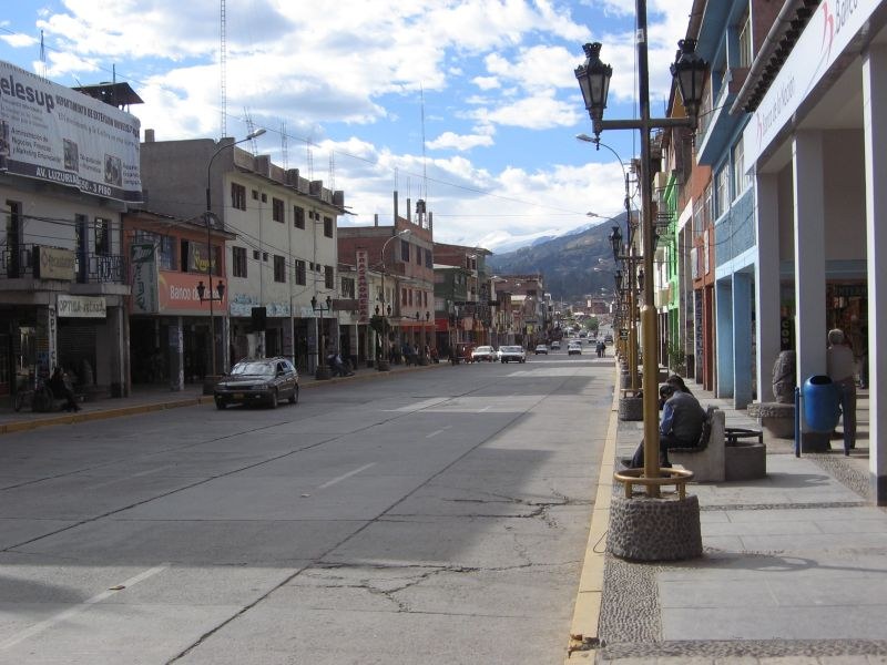 Huaraz street sidewalk