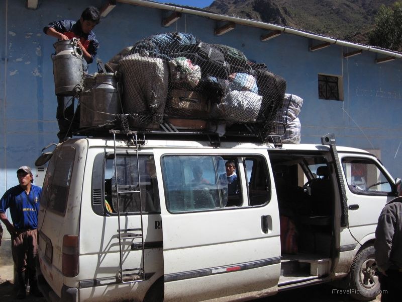 minibus bus loaded full