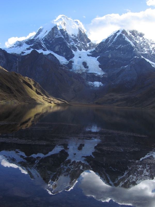 lake mountain mountains Huayhuash reflection