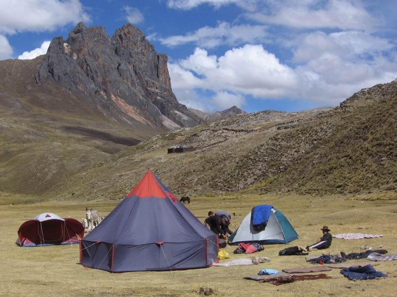 tent tents campsite mountain Huayhuash