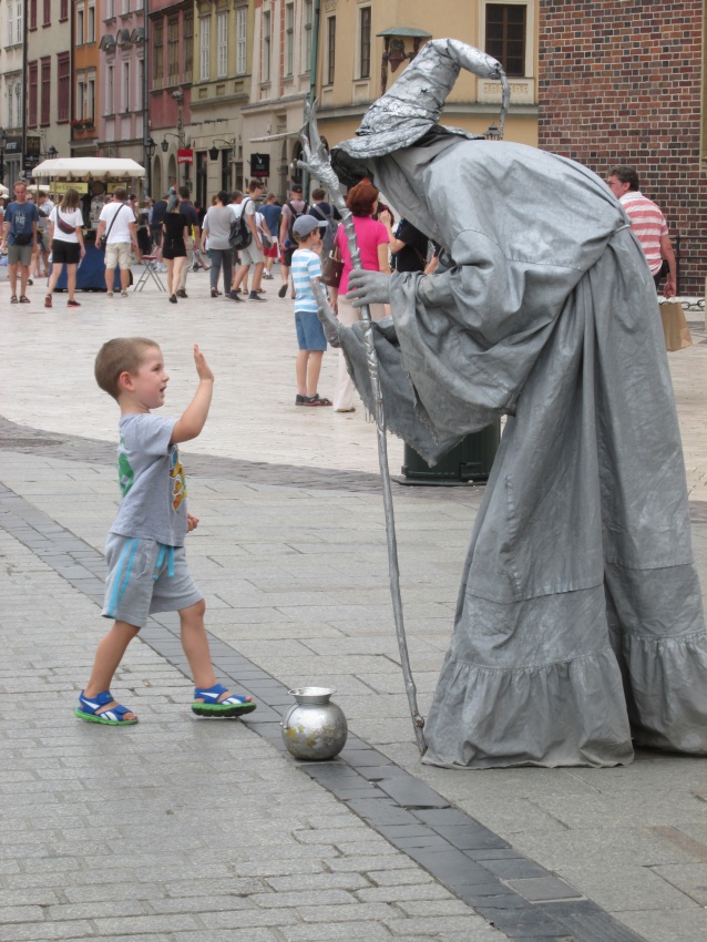 ilver child street performer witch