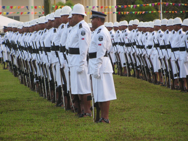 hite soldiers parade