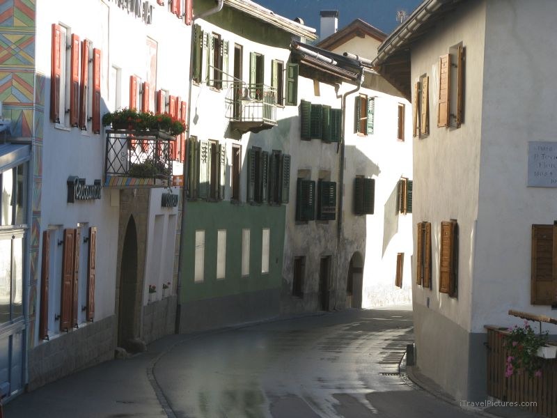 Müstair street building buildings