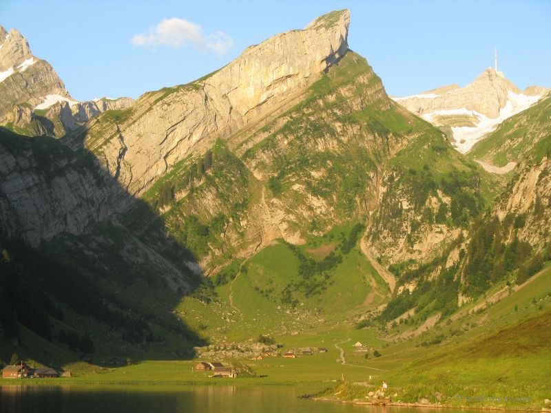 Seealpsee lake mountain