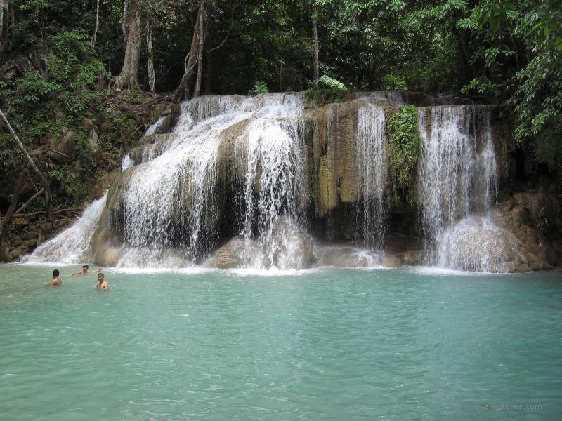 Erawan waterfall swimming