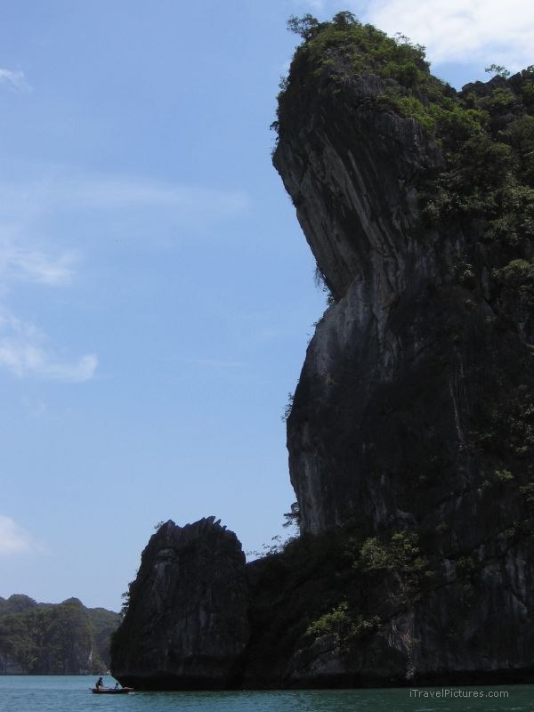 limestone cliff boat